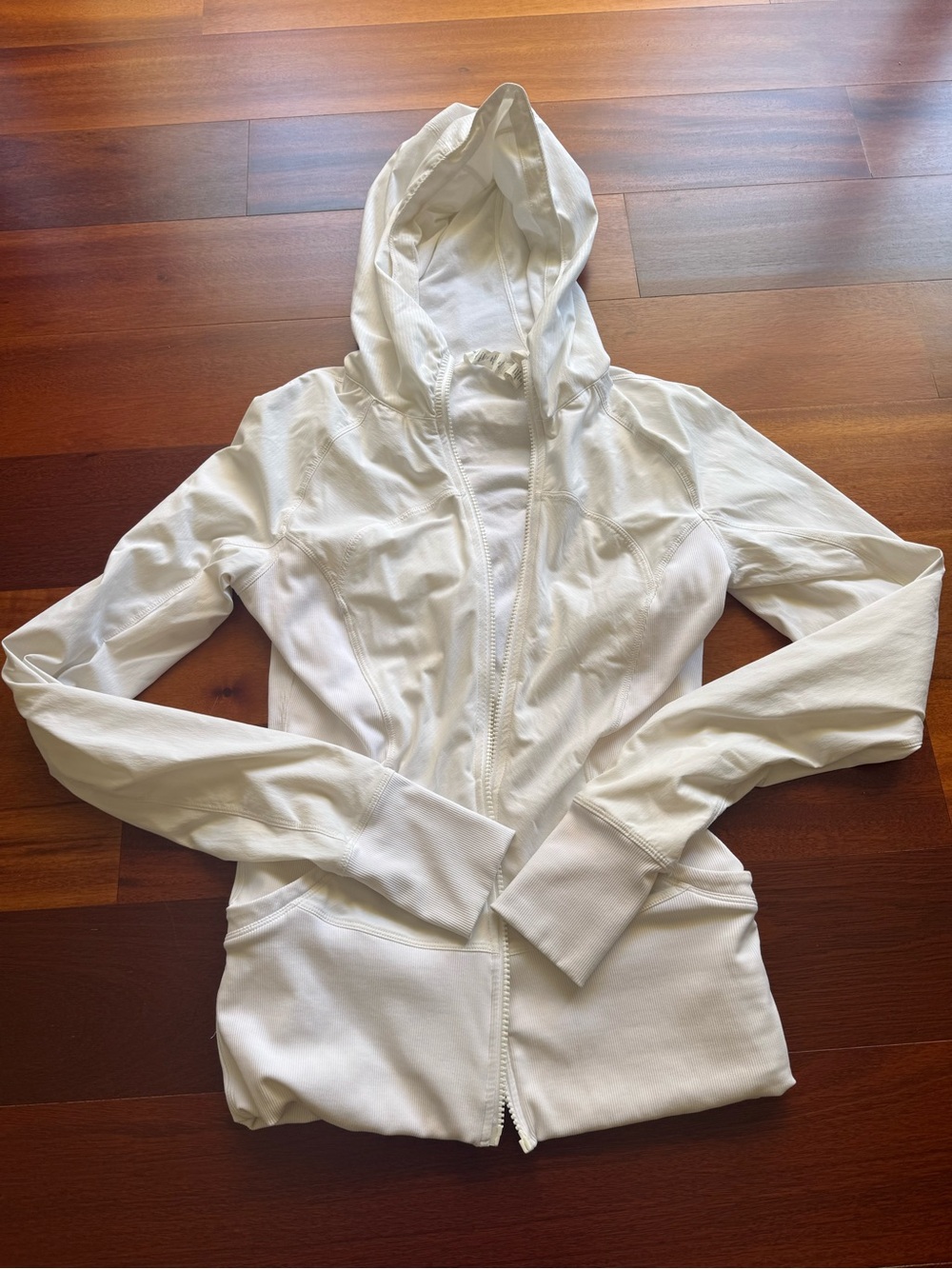 lululemon dance studio reversible white full-zip hoodie